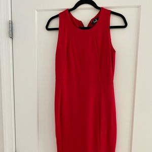 Sleeveless red dress